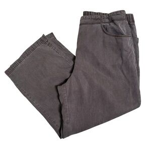 J.Jill Women’s 10 Brown Tencel Lyocell Cropped Wide Leg Pants